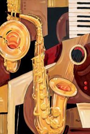 Abstract Sax by Paul Brent art print