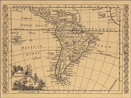 South America, 1802 art print