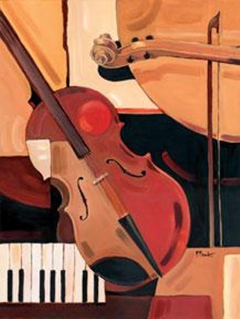 Abstract Violin - Mini by Paul Brent art print