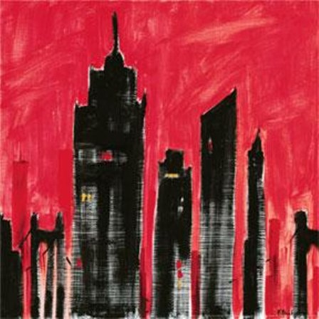 Red Cityscape by Paul Brent art print