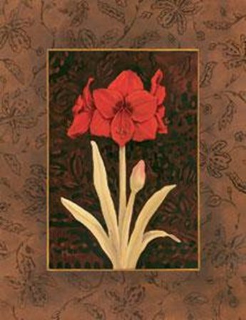 Damask Amaryllis - Petite by Paul Brent art print