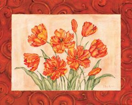 Linen Scroll Tulip by Paul Brent art print