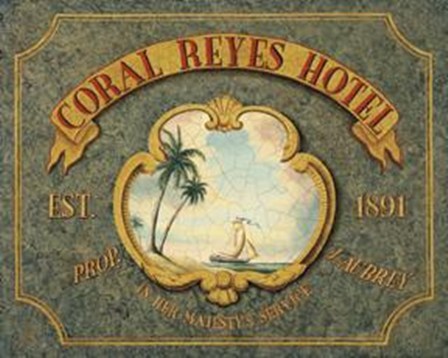 Coral Reyes Hotel by Catherine Jones art print