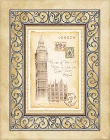 London Postcard by Andrea Laliberte art print