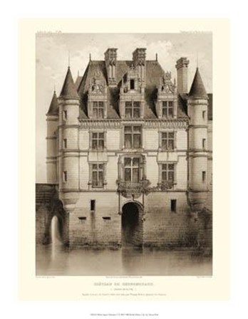 Petite Sepia Chateaux V by Victor Petit art print