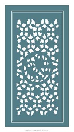 Shoji Screen In Teal II by Vision Studio art print