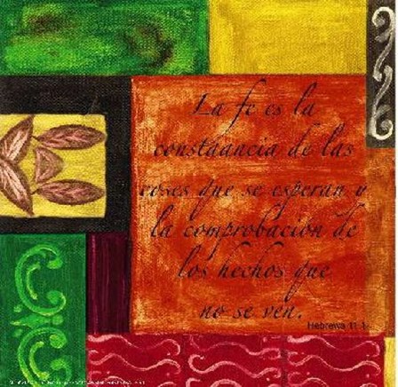 Words to Live By, Spanish by Debbie DeWitt art print