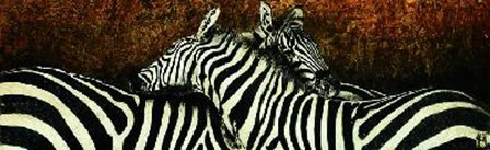Les deux zebres by Fabienne Arietti art print