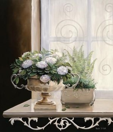 Flowers at the Window I by Karin Valk art print