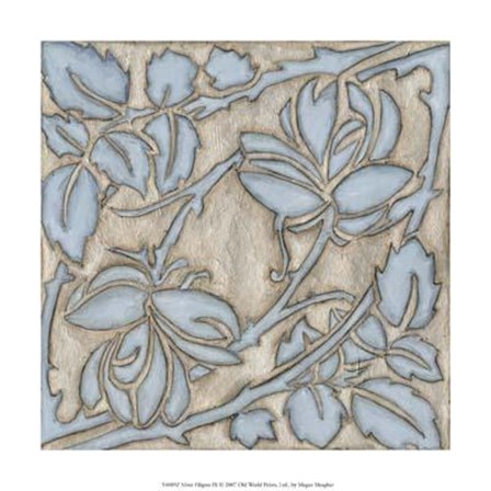 Silver Filigree IX by Megan Meagher art print