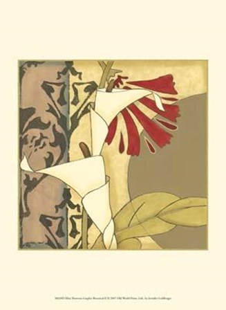 Mini Nouveau Graphic Botanical II by Jennifer Goldberger art print