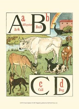 Noah&#39;s Alphabet I by Walter Crane art print