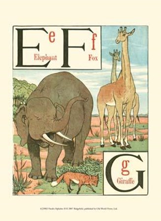 Noah&#39;s Alphabet II by Walter Crane art print