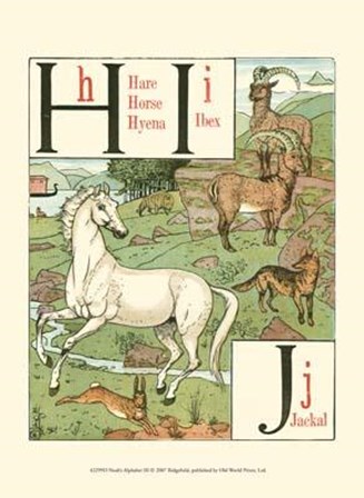 Noah&#39;s Alphabet III by Walter Crane art print