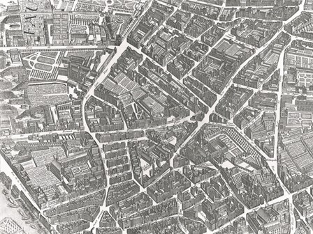 Plan Of Paris, 1730 (Ii) by Louis Bretez art print