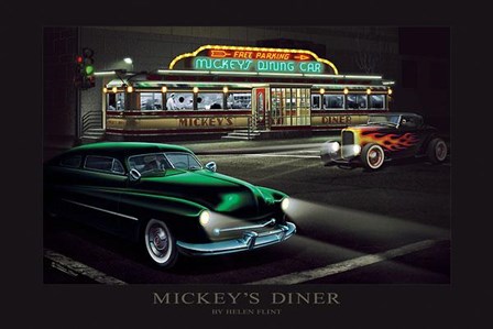 Mickey’S Diner by Helen Flint art print