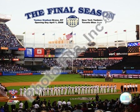 Yankee Stadium 2008 Opening Day With Overlay &quot;The Final Season&quot; art print