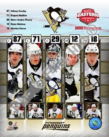 Pittsburgh Penguins 2008 Eastern Conference Champions Composite art print