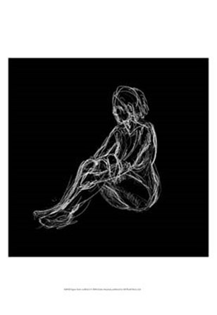 Figure Study on Black I by Charles Swinford art print