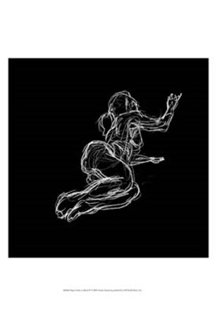 Figure Study on Black IV by Charles Swinford art print