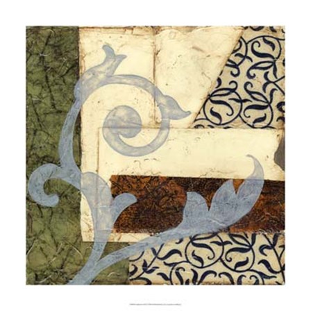 Quilted Scroll II by Jennifer Goldberger art print