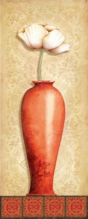 Asian Red IV - mini by Delphine Corbin art print