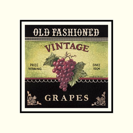 Vintage Grapes - special by Kimberly Poloson art print