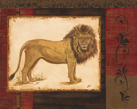 Savanna Lion by Linda Wacaster art print