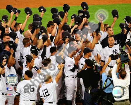 The New York Yankees Salute the Crowd after the Final Game at Yankee Stadium 2008 art print