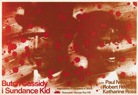 Butch Cassidy and the Sundance Kid Blood Splatter art print
