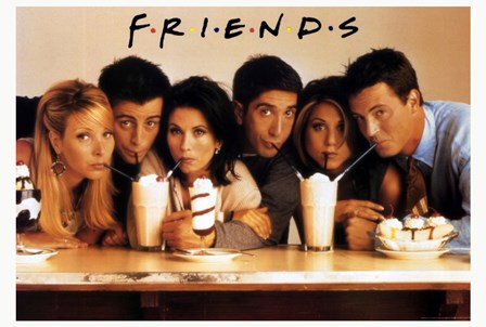 Friends (TV) Cast Drinking Milkshakes art print
