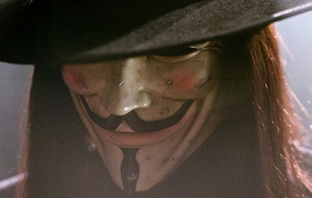 V for Vendetta Close Up Screen Shot art print