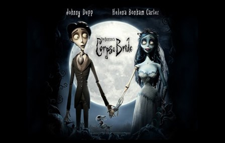 Tim Burton&#39;s Corpse Bride Johnny Depp Helena Bonham Carter Horizontal art print