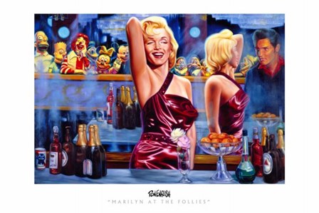 Marilyn at the Follies by Ron English art print