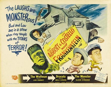 Bud Abbott and Lou Costello Meet Frankenstein, c.1948 art print