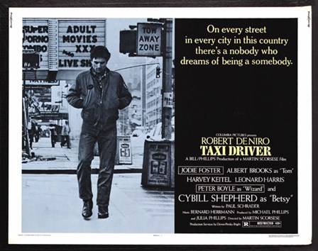 Taxi Driver Light Blue Horizontal art print