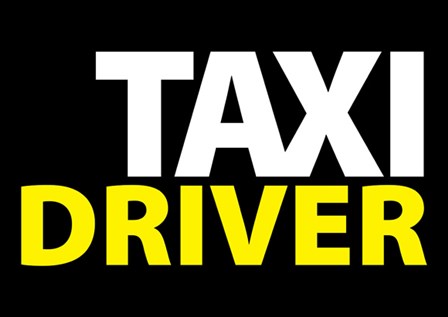 Taxi Driver Text art print