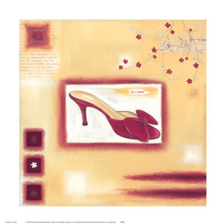 Red Evening Shoe by Lucy Barnard art print