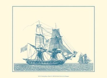 Sailing Ships in Blue II by Lubin Baugin art print