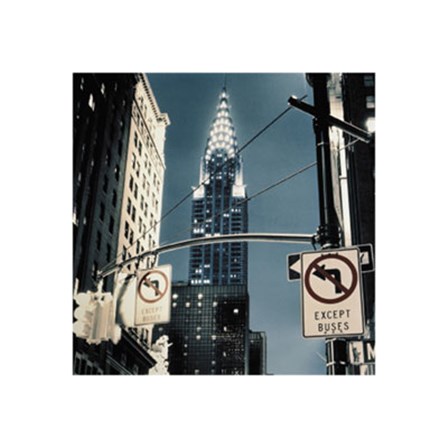 Manhattan - no turn signs art print