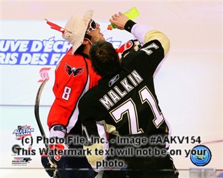 Alex Ovechkin &amp; Evgeni Malkin 2008-09 NHL All-Star Game Action art print