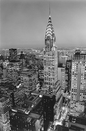 New York, New York, Chrysler Building at Night by Henri Silberman art print