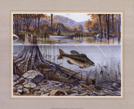 River Fishing by Ron Jenkins art print