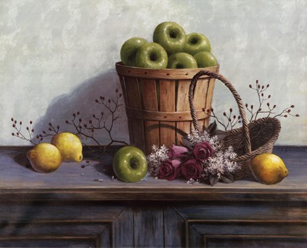 Green Apples and Lemons by T.C. Chiu art print
