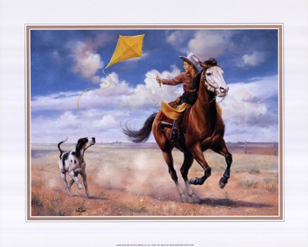 Flying a Kite with Friends by Jack Sorenson art print