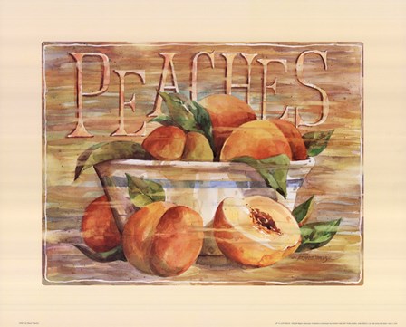 Fruit Stand Peaches by Jerianne Van Dijk art print