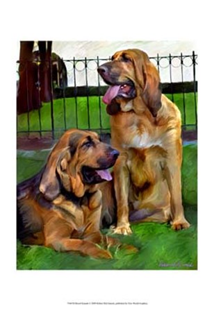 Bloodhounds by Robert McClintock art print