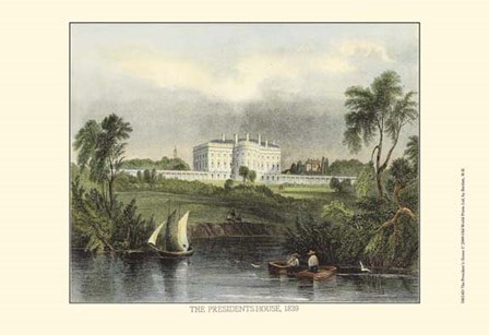 The President&#39;s House by W. H. Bartlett art print