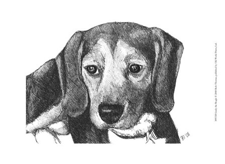 Lindy the Beagle by Beth Thomas art print