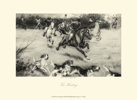 Fox Hunting by C.E. Brock art print